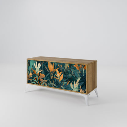 FLORAL SERENITY Mobile TV Compatto a 2 Ante