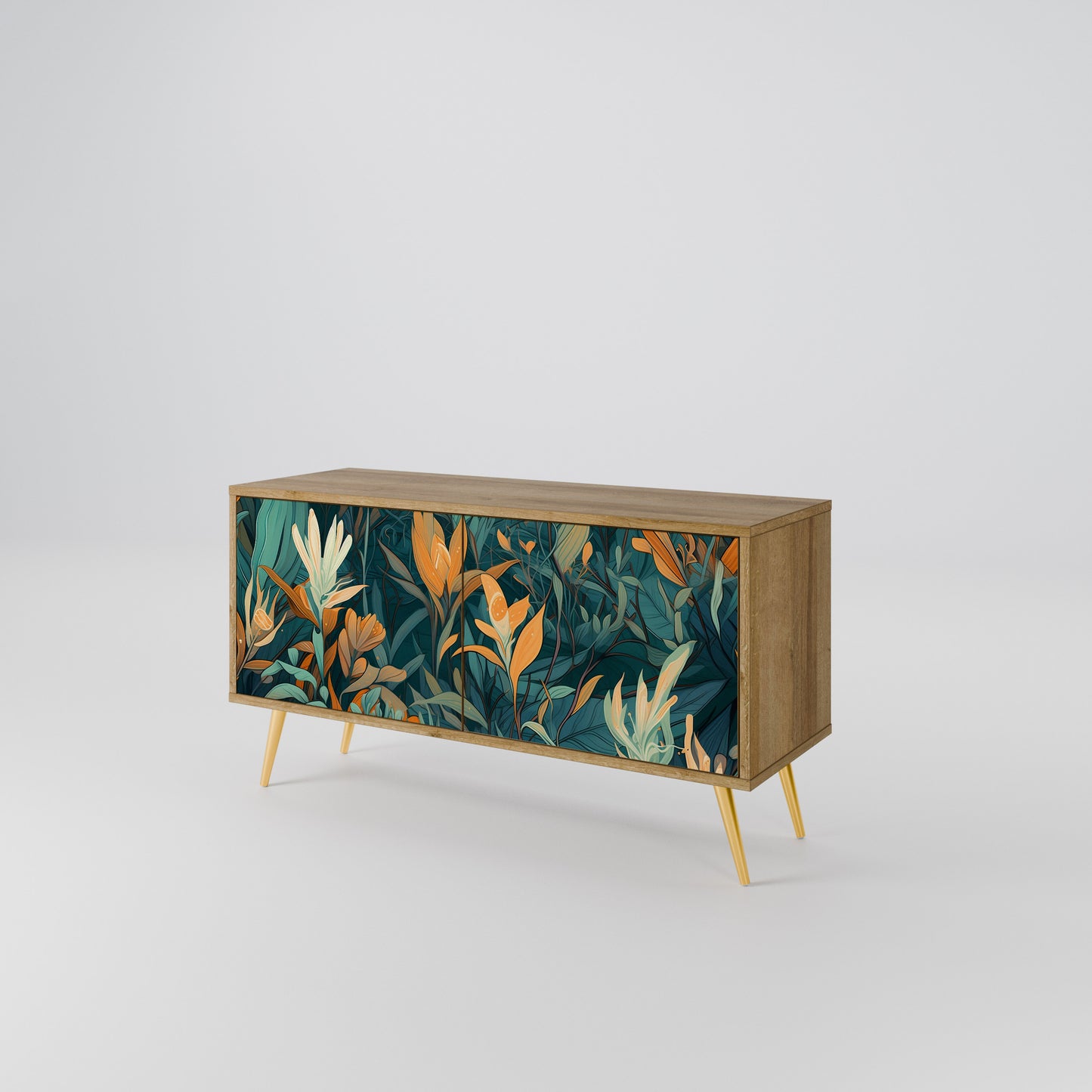 FLORAL SERENITY Mobile TV Compatto a 2 Ante