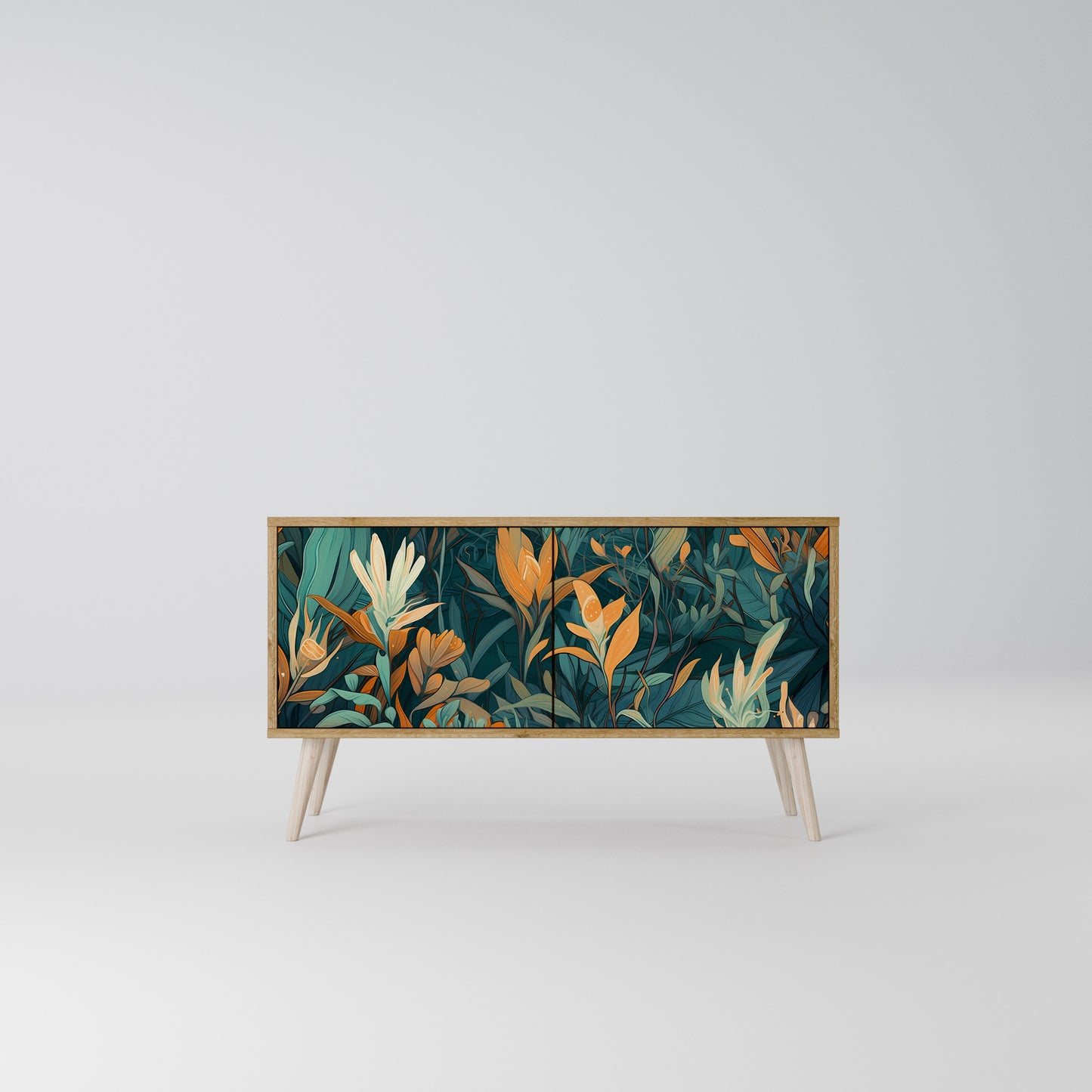 FLORAL SERENITY Mobile TV Compatto a 2 Ante