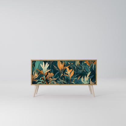FLORAL SERENITY Mobile TV Compatto a 2 Ante