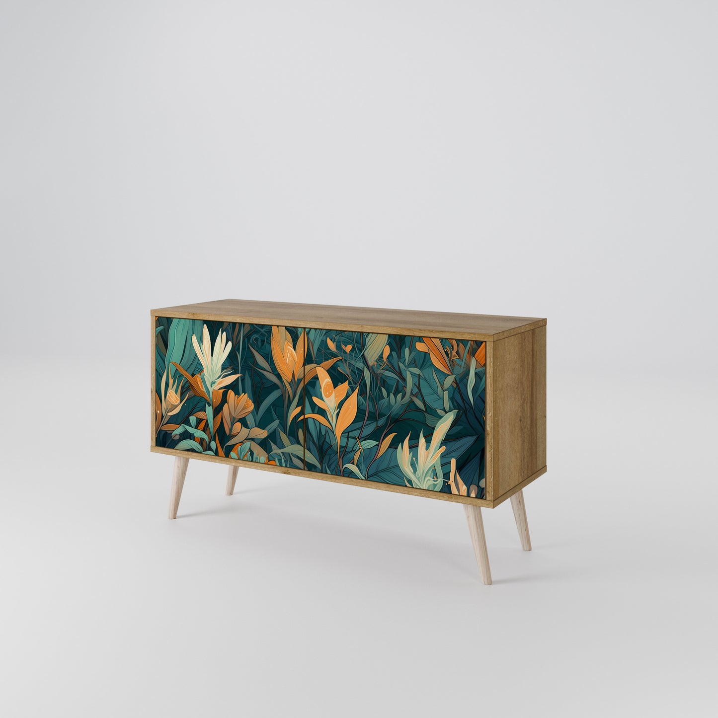 FLORAL SERENITY Mobile TV Compatto a 2 Ante