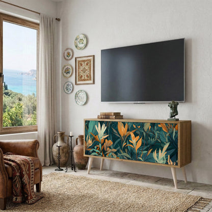 FLORAL SERENITY Mobile TV Compatto a 2 Ante