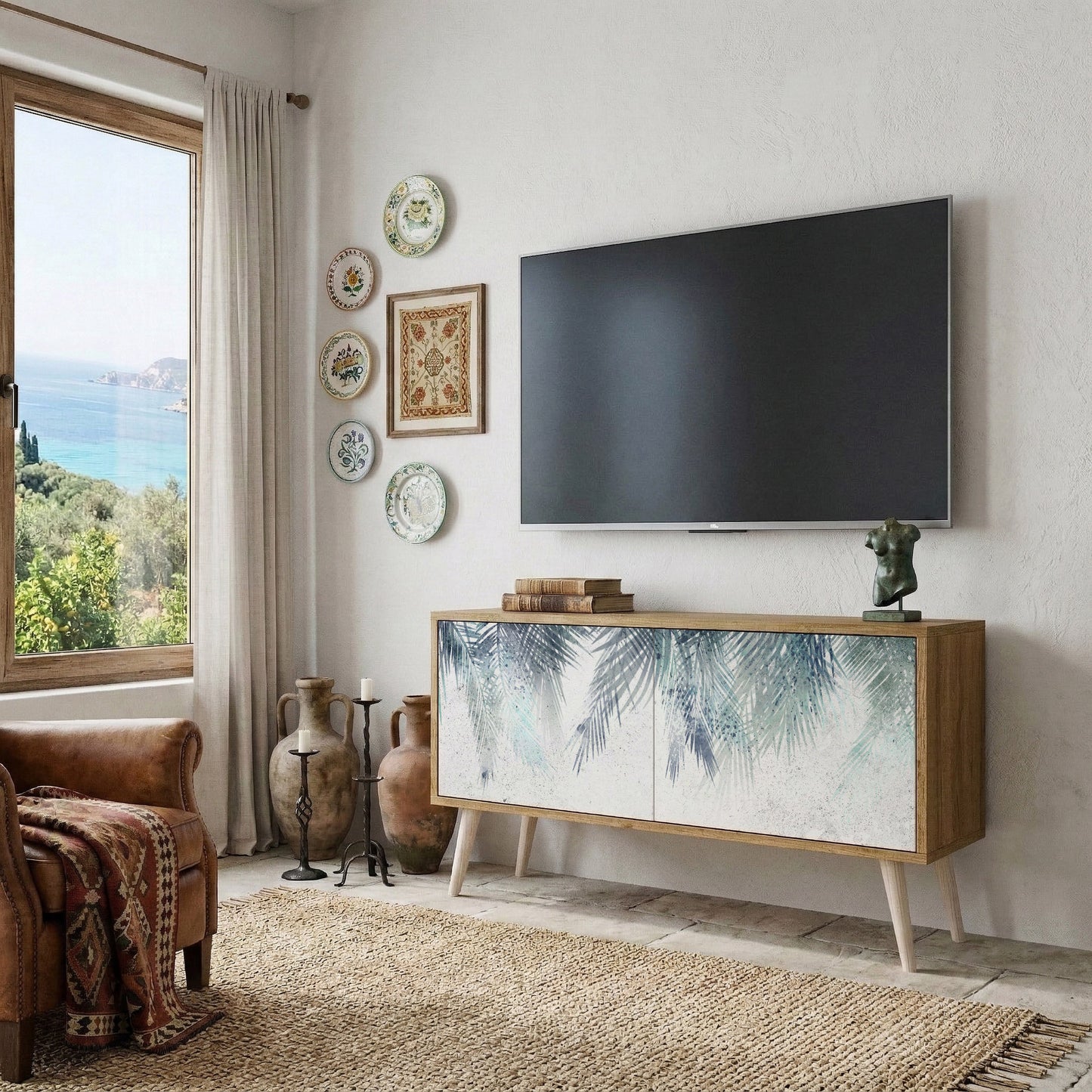 PALM VEIL Mobile TV Compatto a 2 Ante