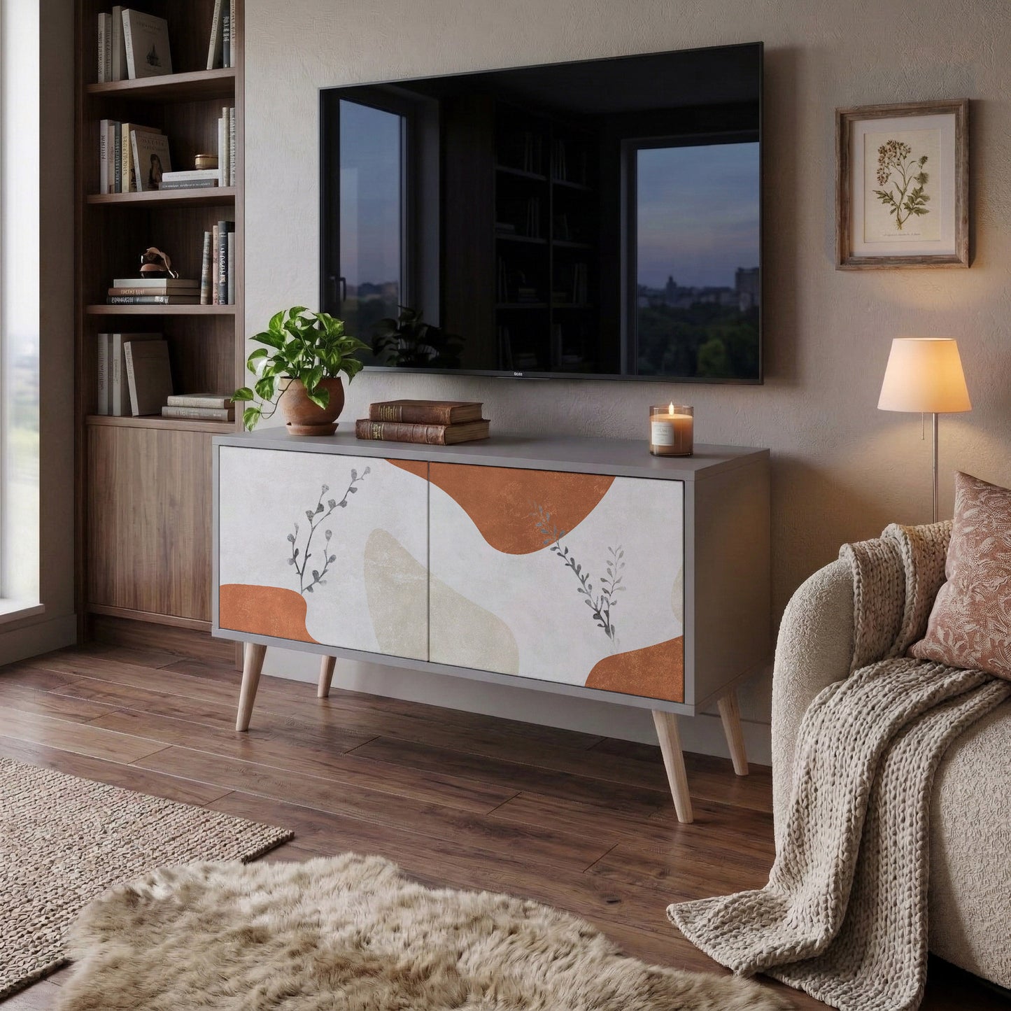 TRANQUIL TWIG Mobile TV Compatto a 2 Ante