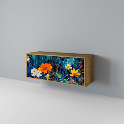 MIDNIGHT BLOSSOM Mobile TV Compatto a 2 Ante