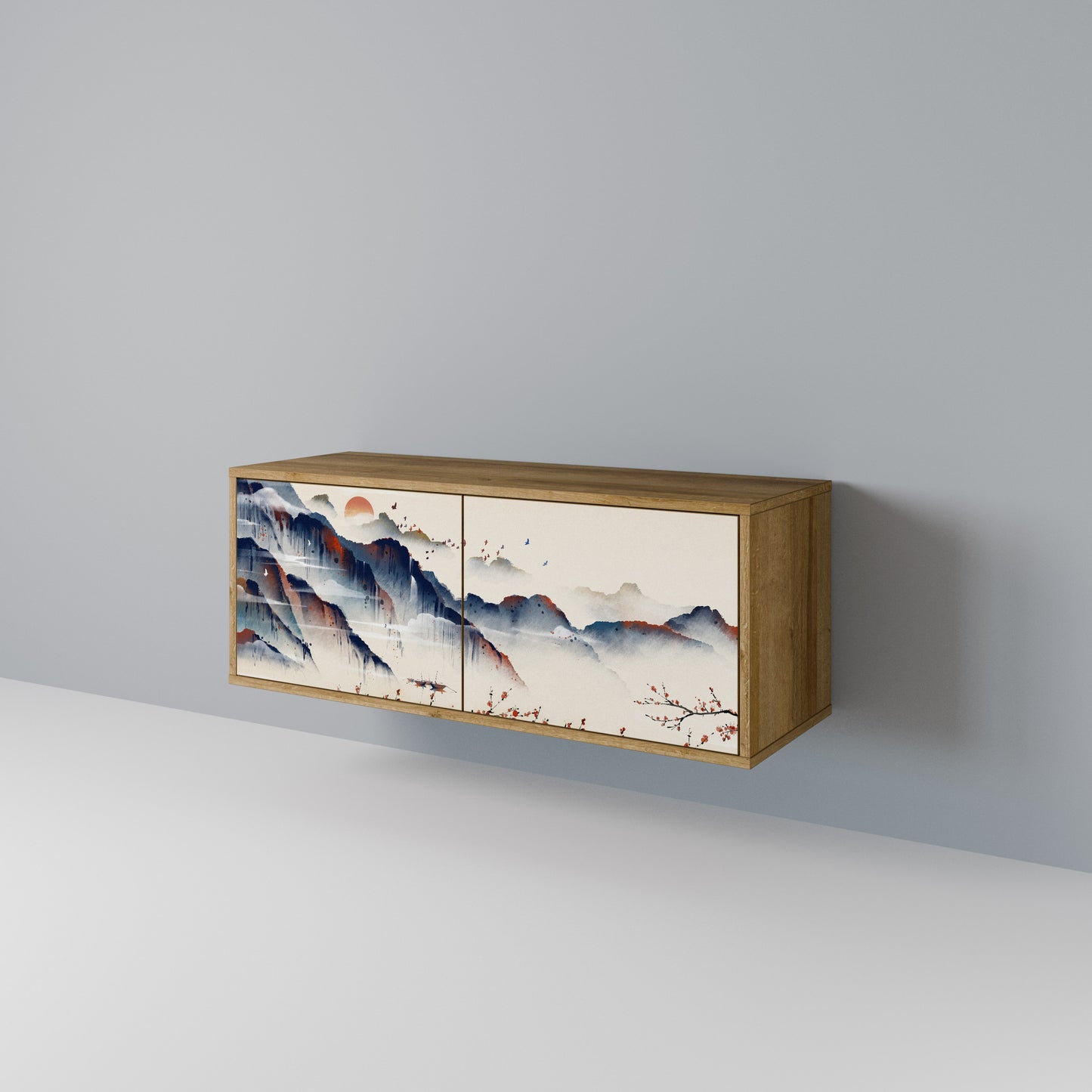 JAPANESE LANDSCAPE Mobile TV Compatto a 2 Ante