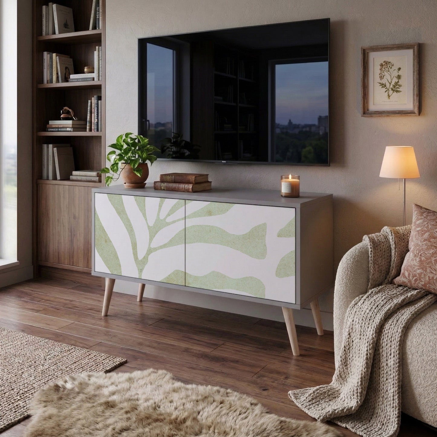 BOTANICAL SPARK Mobile TV Compatto a 2 Ante