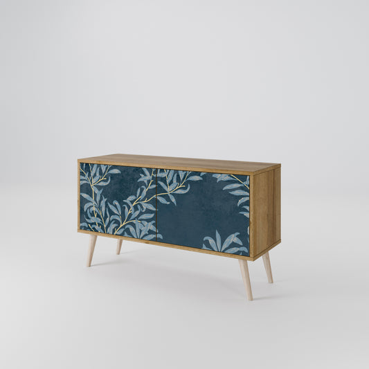 BLUE LEAVES Mobile TV Compatto a 2 Ante