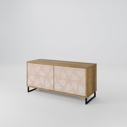 LEAVES ON BEIGE Mobile TV Compatto a 2 Ante