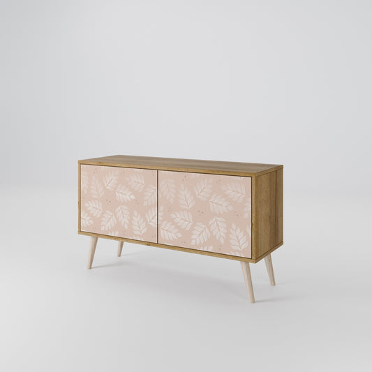 LEAVES ON BEIGE Mobile TV Compatto a 2 Ante