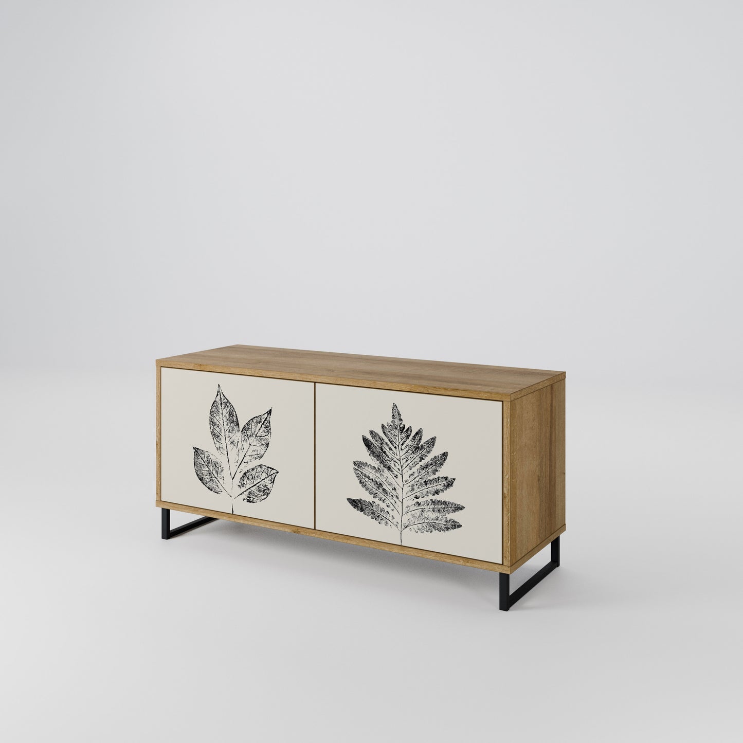 LEAFY STAMPS Mobile TV Compatto a 2 Ante