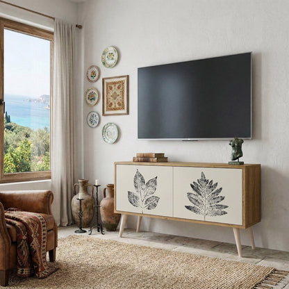 LEAFY STAMPS Mobile TV Compatto a 2 Ante
