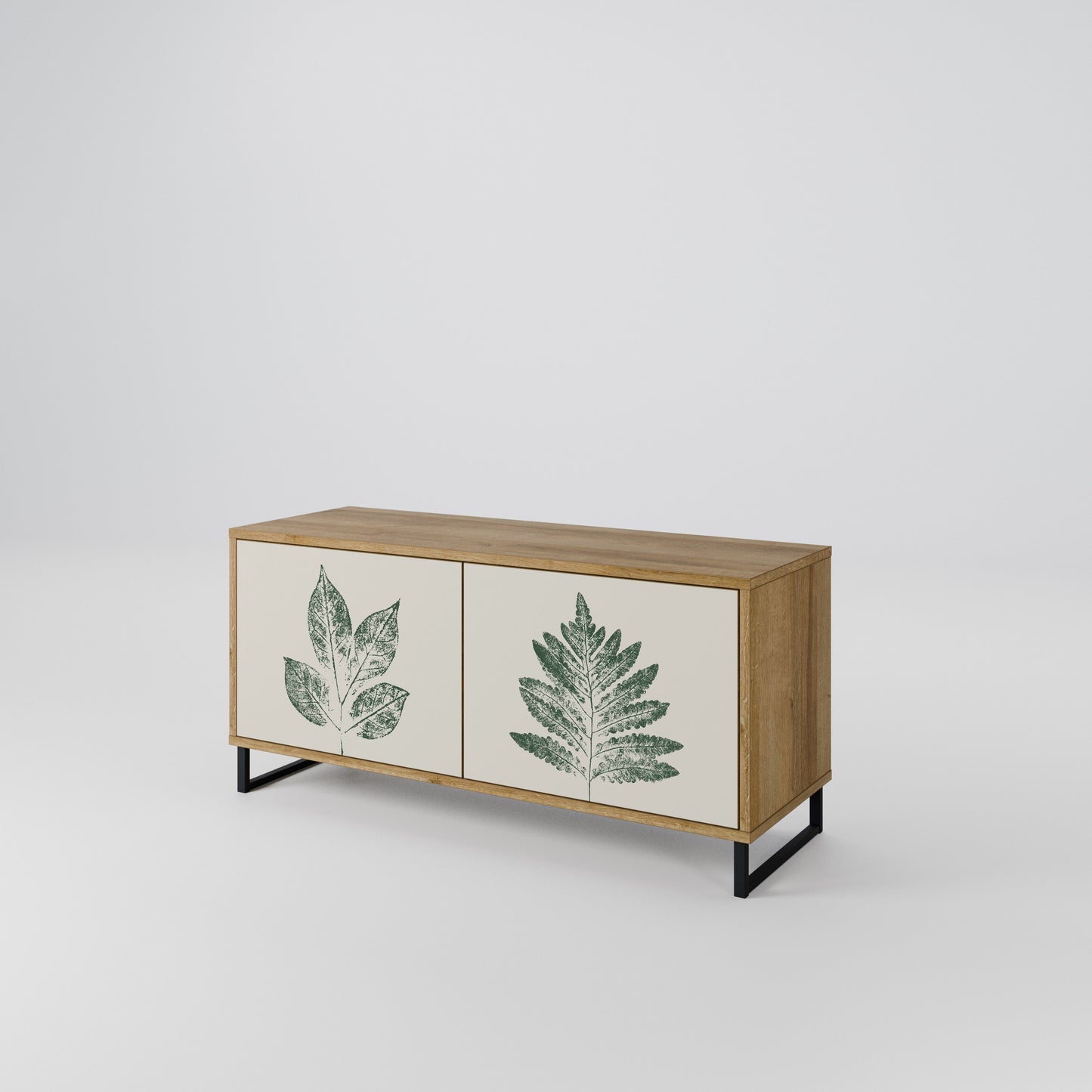 GREEN LEAFY STAMPS Mobile TV Compatto a 2 Ante
