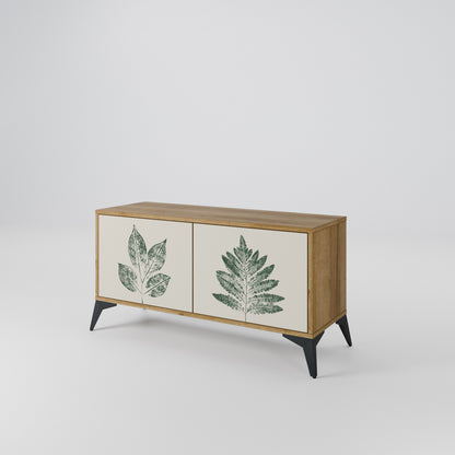 GREEN LEAFY STAMPS Mobile TV Compatto a 2 Ante