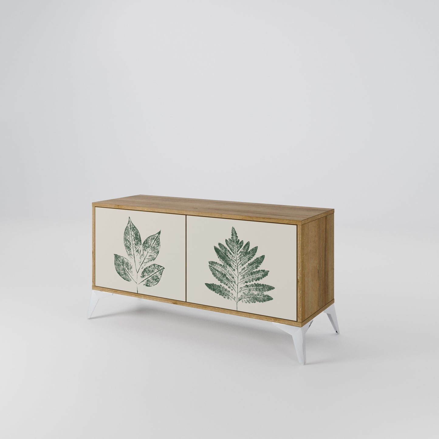 GREEN LEAFY STAMPS Mobile TV Compatto a 2 Ante