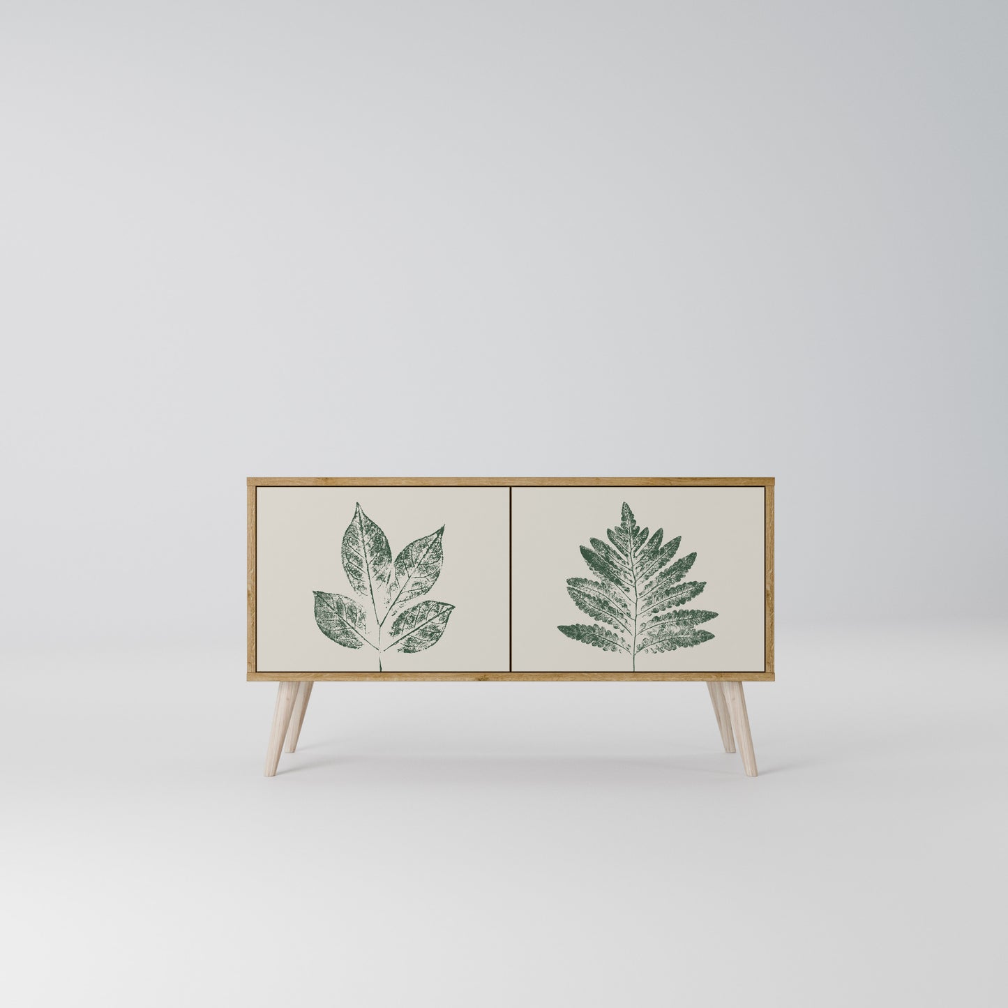 GREEN LEAFY STAMPS Mobile TV Compatto a 2 Ante