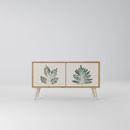 GREEN LEAFY STAMPS Mobile TV Compatto a 2 Ante