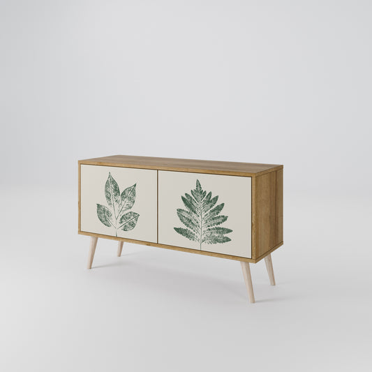 GREEN LEAFY STAMPS Mobile TV Compatto a 2 Ante
