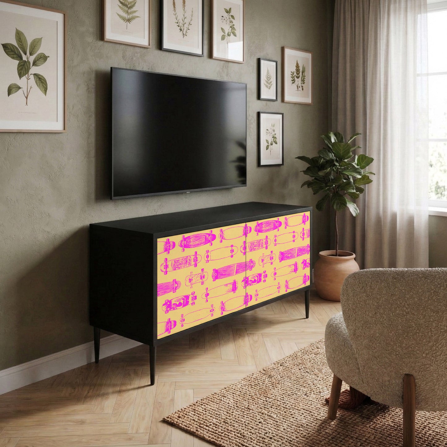 SKATEBOARD ARTISTRY Mobile TV Compatto a 2 Ante