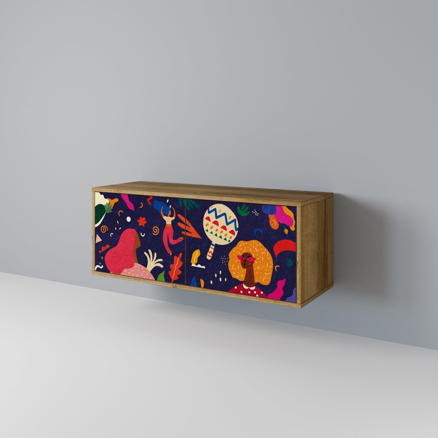 FESTIVE PLEASURES Mobile TV Compatto a 2 Ante