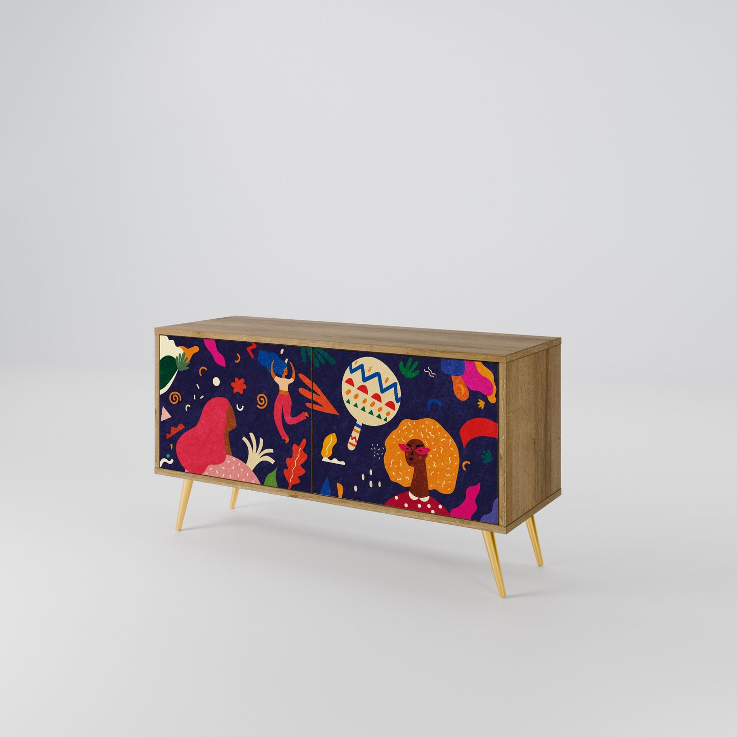 FESTIVE PLEASURES Mobile TV Compatto a 2 Ante