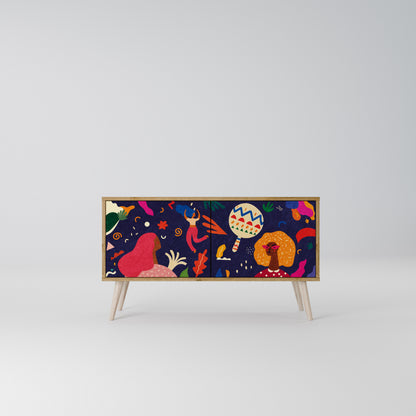 FESTIVE PLEASURES Mobile TV Compatto a 2 Ante