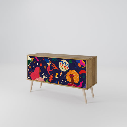 FESTIVE PLEASURES Mobile TV Compatto a 2 Ante