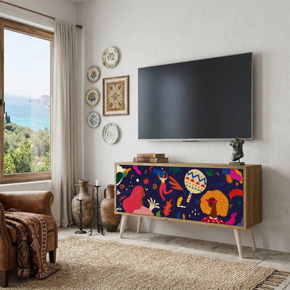 FESTIVE PLEASURES Mobile TV Compatto a 2 Ante