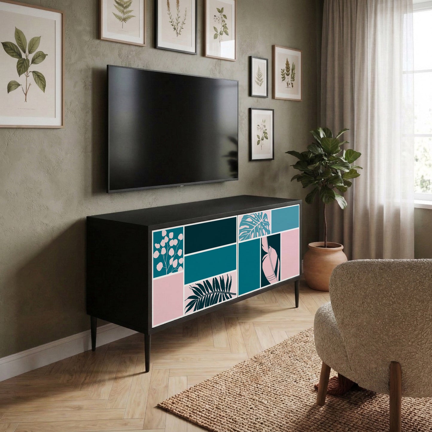 COMBINATION OF SHAPES Mobile TV Compatto a 2 Ante