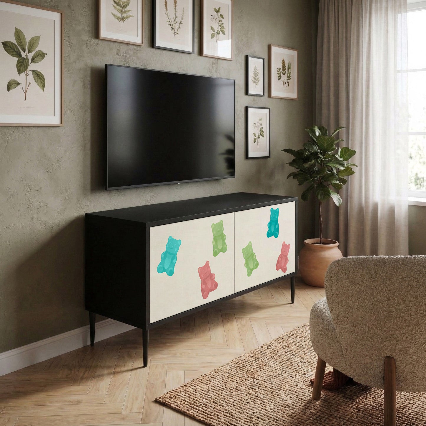 GUMMY BEARS Mobile TV Compatto a 2 Ante