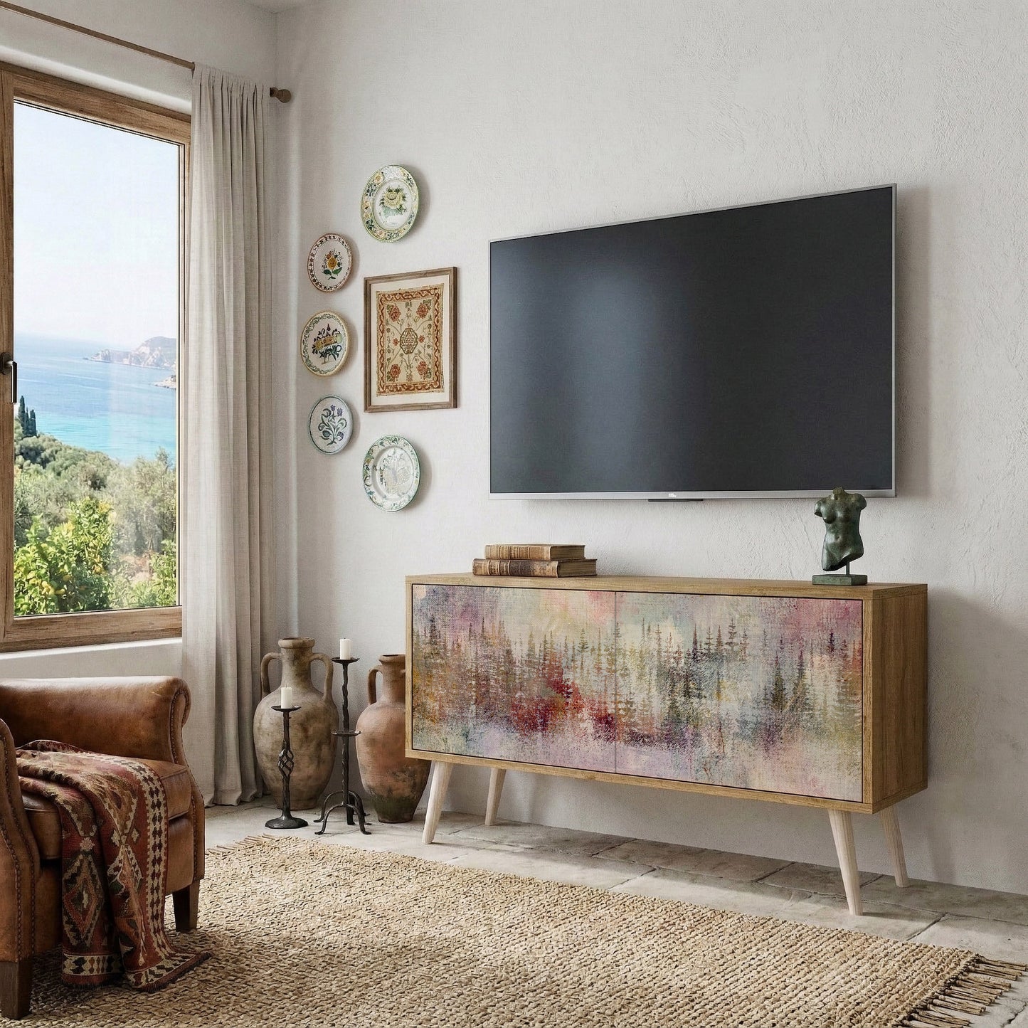 VEILED SUMMIT Mobile TV Compatto a 2 Ante