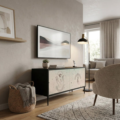 DELICATE BEAUTY Compact 2-Door TV Cabinet