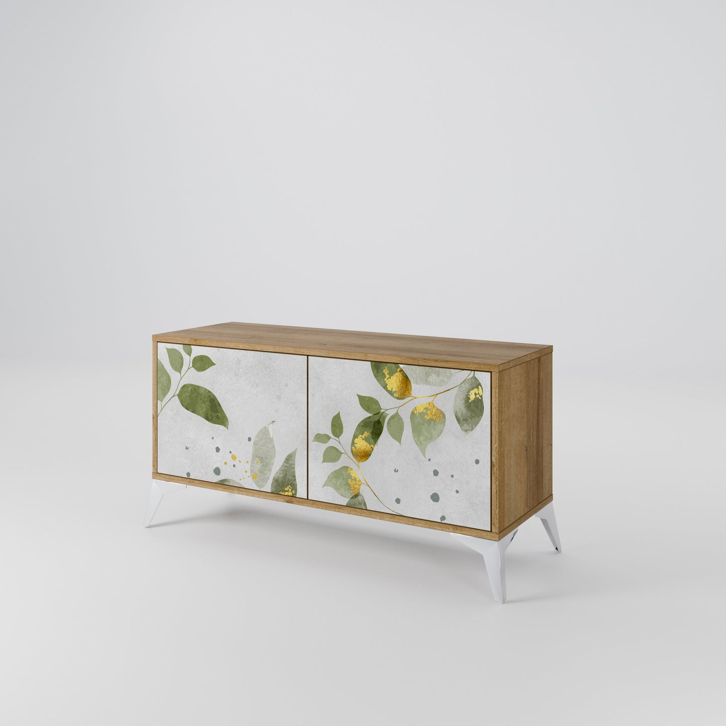 ELEGANT BOTANICS Mobile TV Compatto a 2 Ante