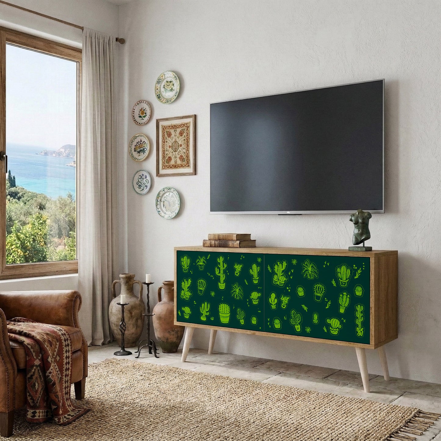 DESERT GREEN Mobile TV Compatto a 2 Ante