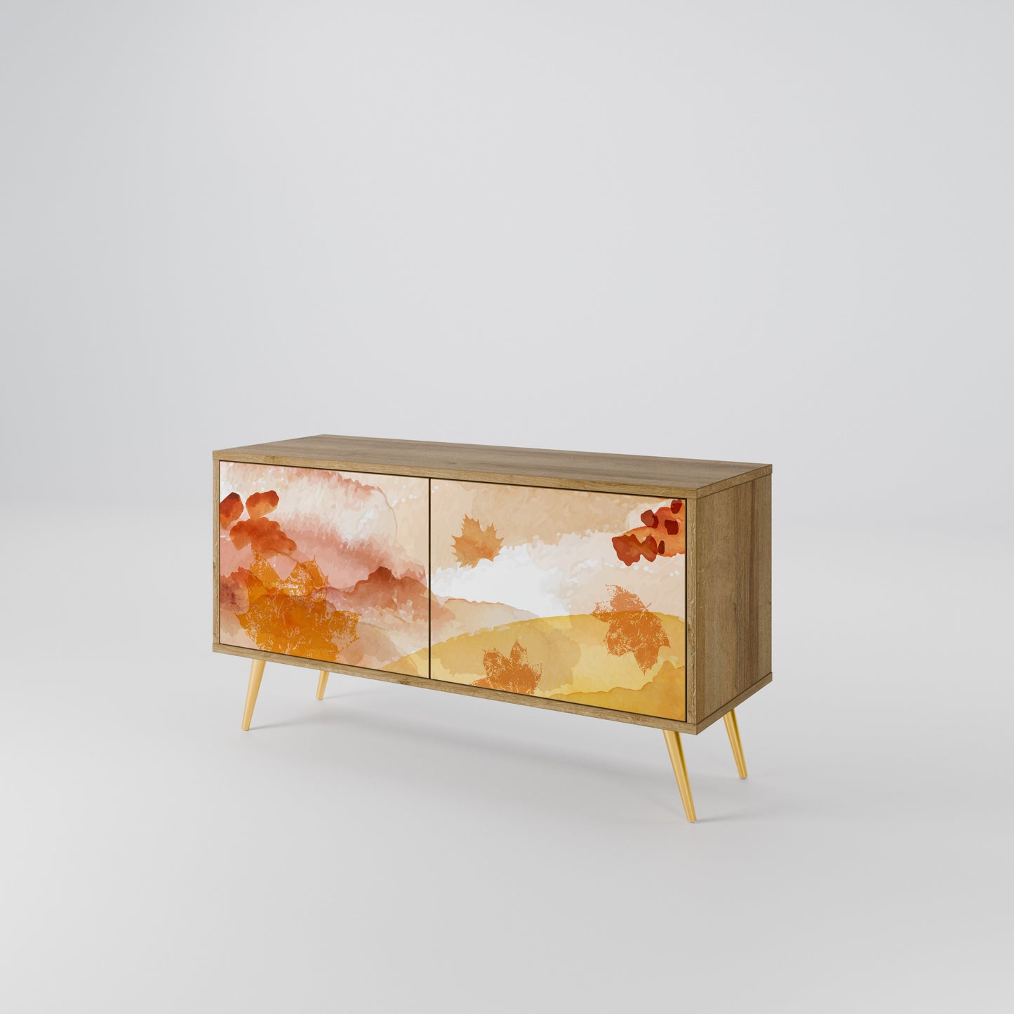 TRACES OF AUTUMN Compact 2-Door TV Cabinet