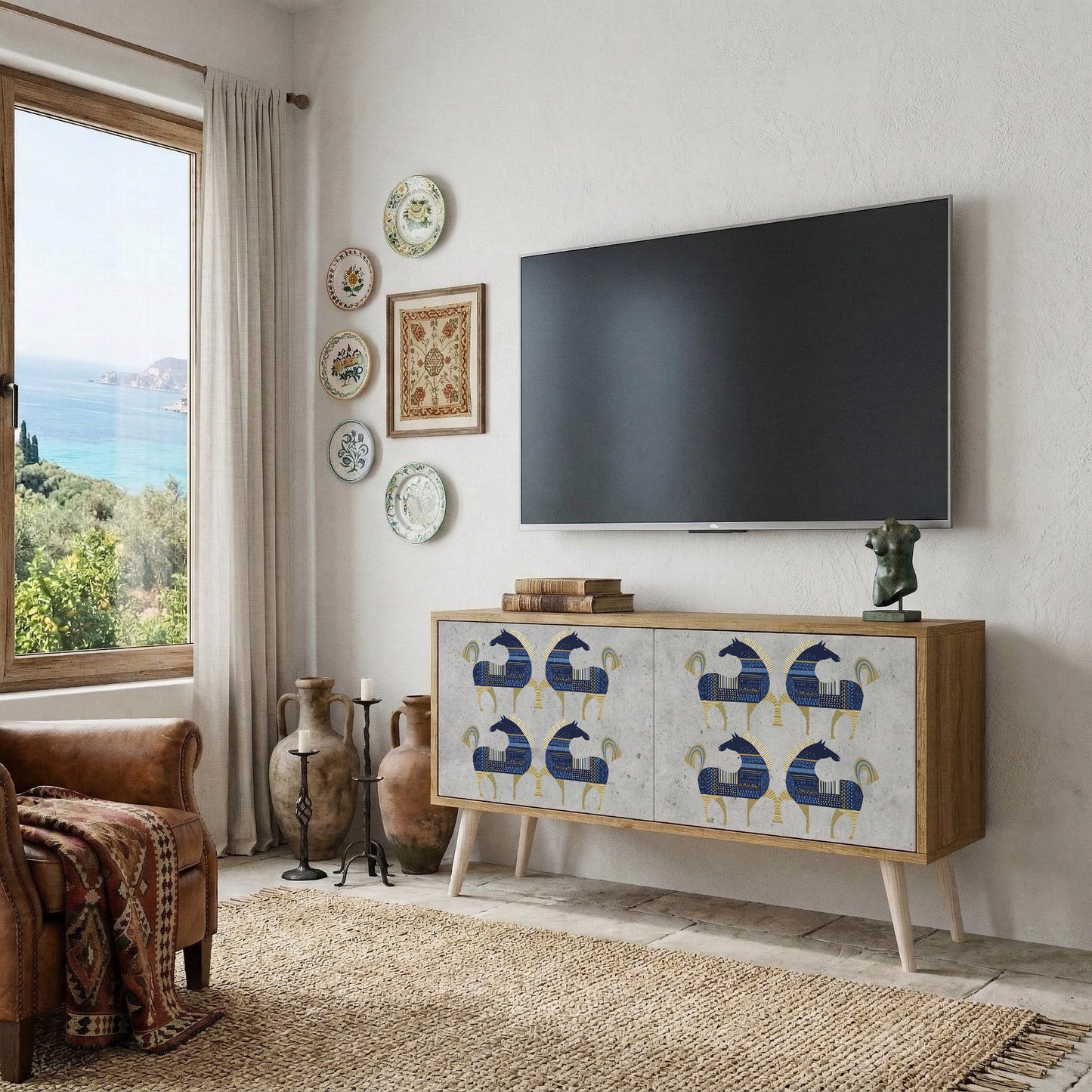 MAJESTIC STEED Mobile TV Compatto a 2 Ante