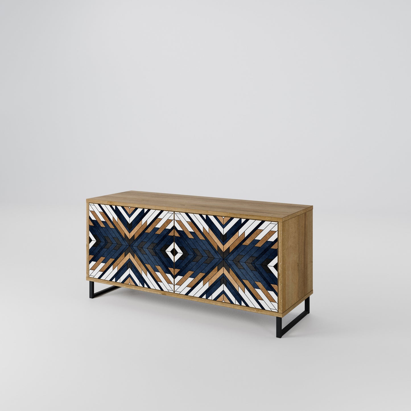 ARTFUL GEOMETRY Mobile TV Compatto a 2 Ante