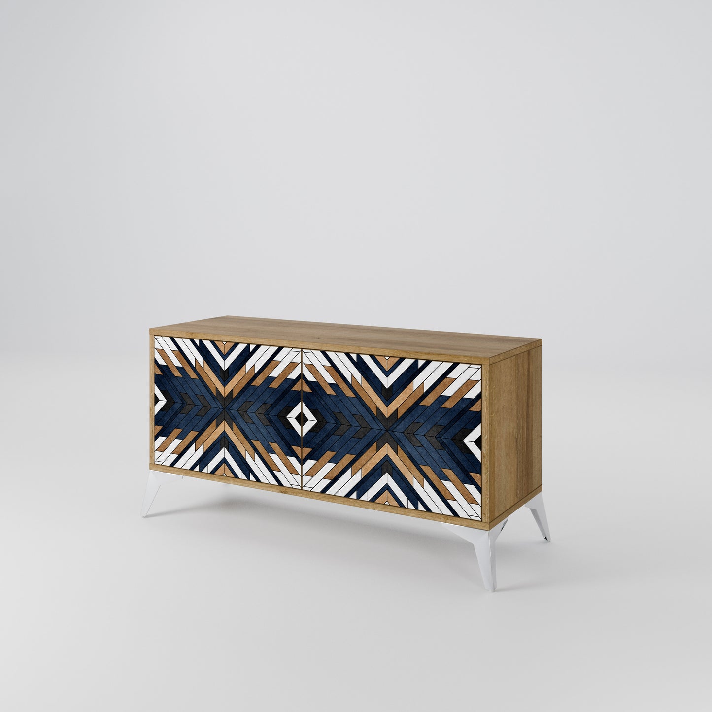 ARTFUL GEOMETRY Mobile TV Compatto a 2 Ante