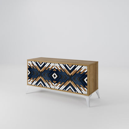ARTFUL GEOMETRY Mobile TV Compatto a 2 Ante