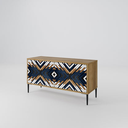 ARTFUL GEOMETRY Mobile TV Compatto a 2 Ante