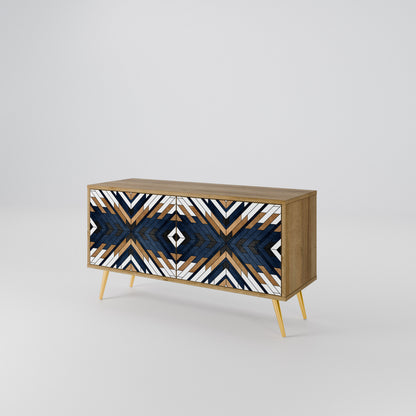 ARTFUL GEOMETRY Mobile TV Compatto a 2 Ante