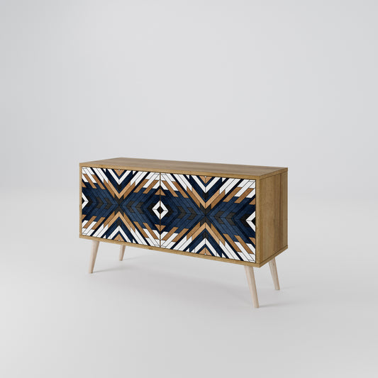 ARTFUL GEOMETRY Mobile TV Compatto a 2 Ante