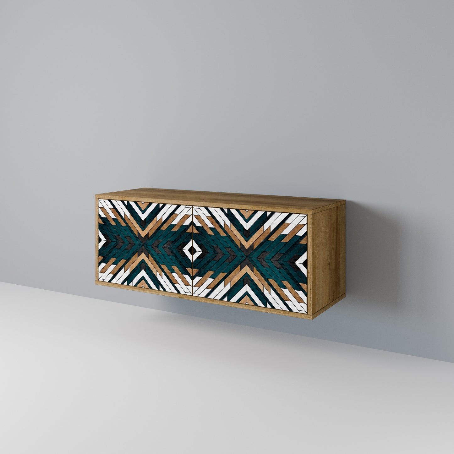 ARTISTIC GEOMETRY Mobile TV Compatto a 2 Ante