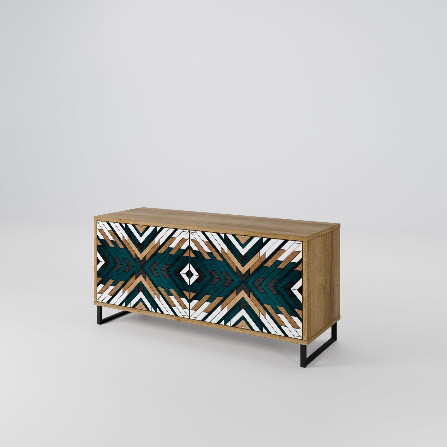 ARTISTIC GEOMETRY Mobile TV Compatto a 2 Ante