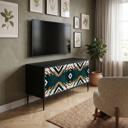 ARTISTIC GEOMETRY Mobile TV Compatto a 2 Ante