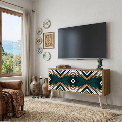 ARTISTIC GEOMETRY Mobile TV Compatto a 2 Ante
