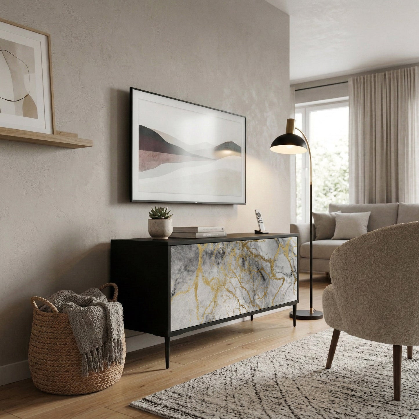 TIMELESS GLIDE Compact 2-Door TV Cabinet