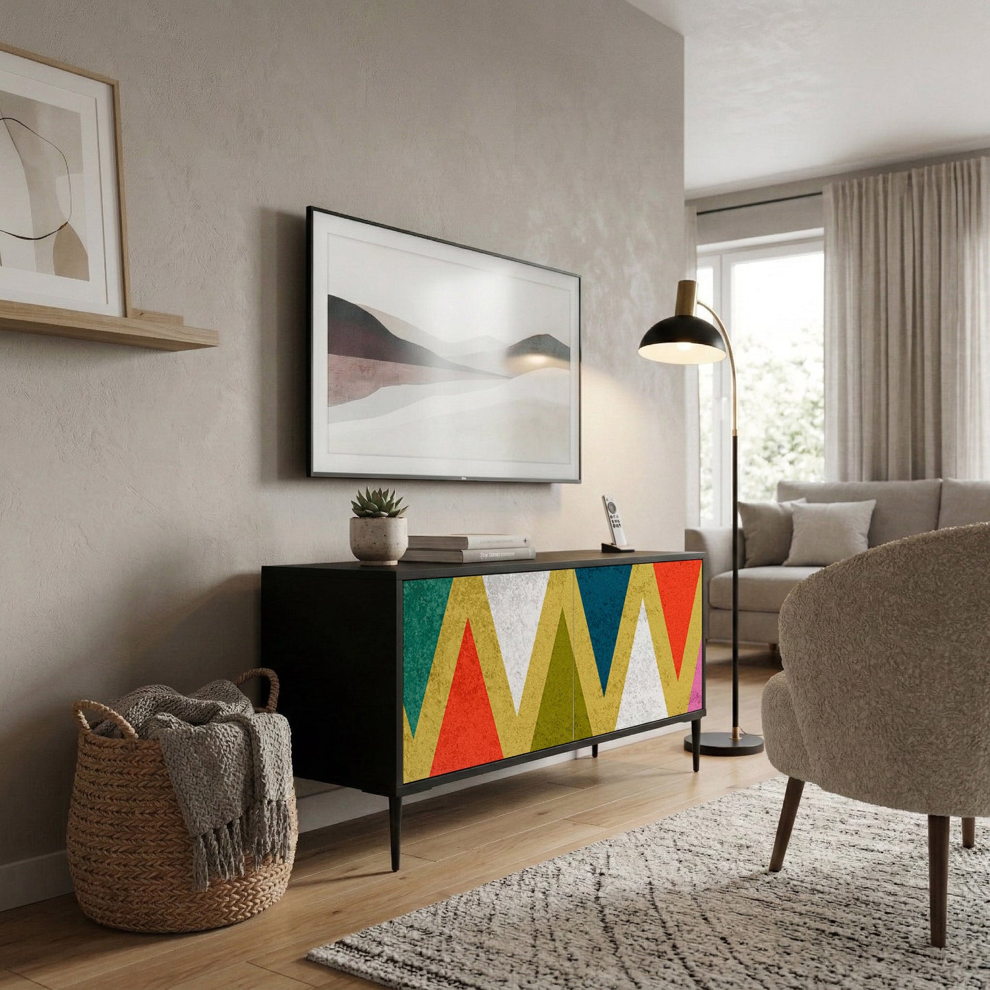 COLORFUL TRIANGLES Mobile TV Compatto a 2 Ante