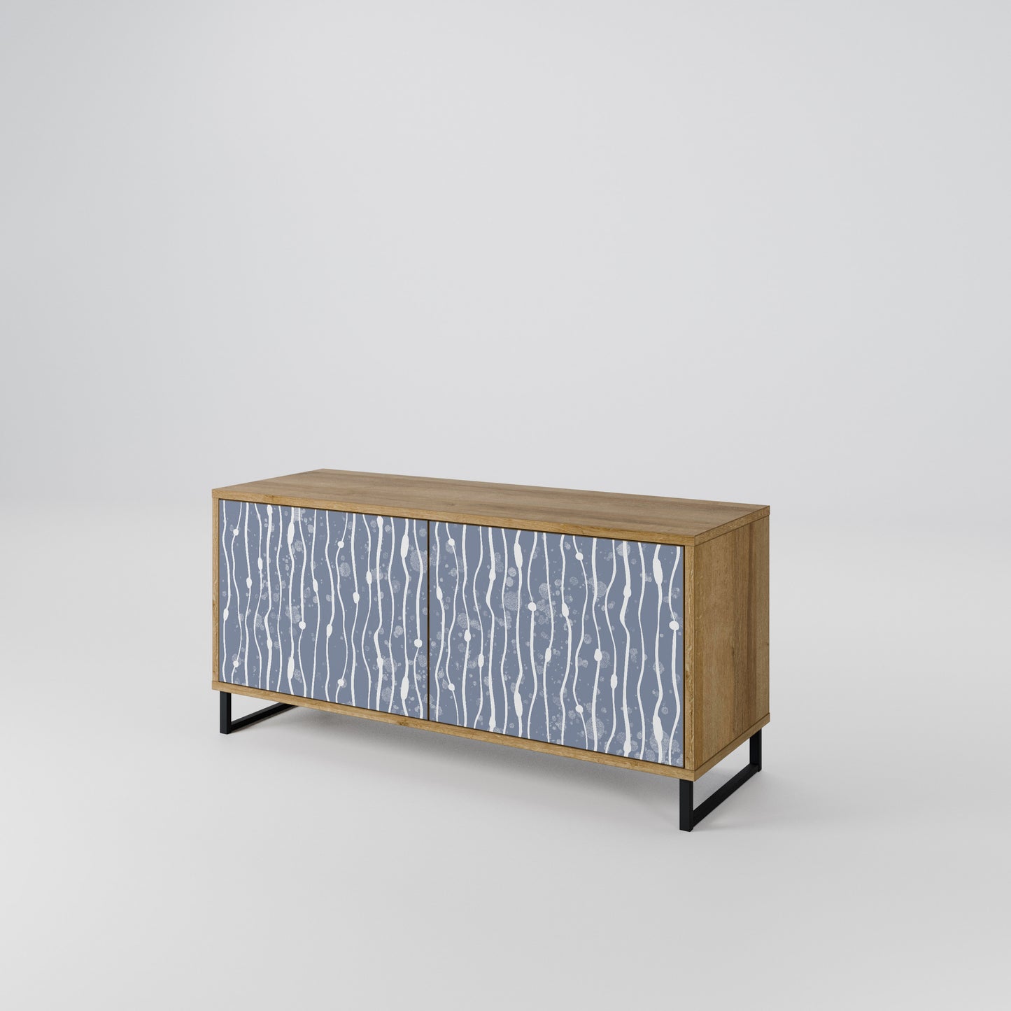 GRAPHITE RAIN Compact 2-Door TV Cabinet