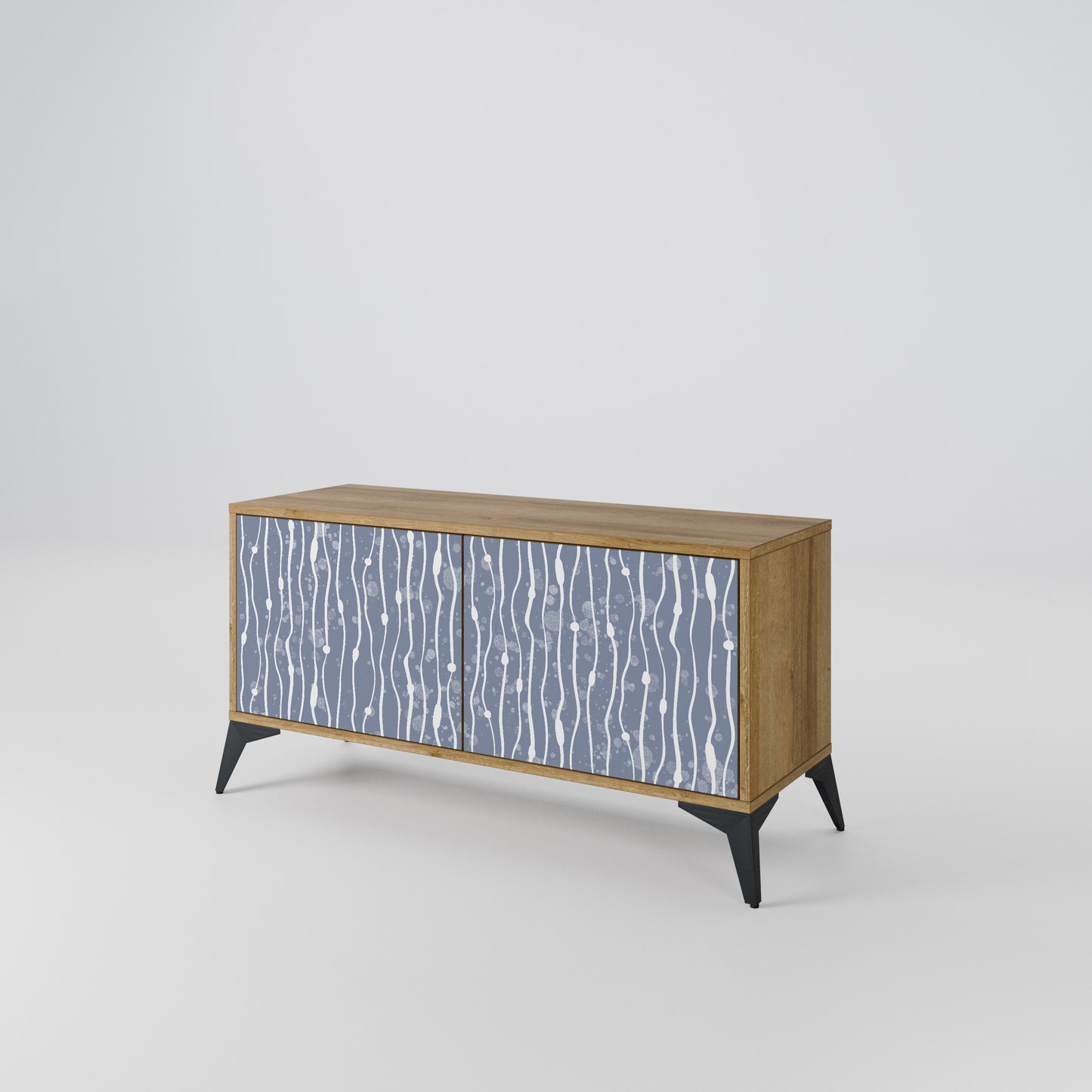 GRAPHITE RAIN Compact 2-Door TV Cabinet